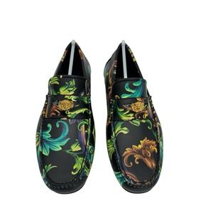 Versace Barocco Medusa Loafers Multicolor‎ Oro DSU6051 US 8 Made in Italy